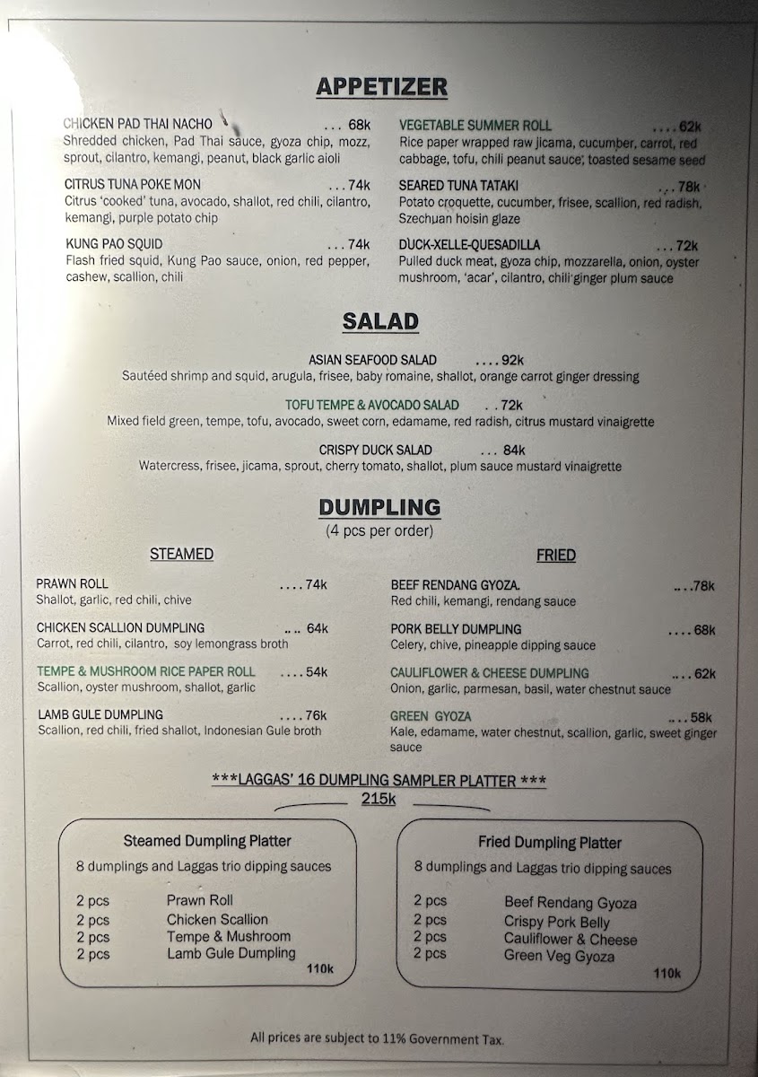 Laggas Uluwatu Menu - Image 1