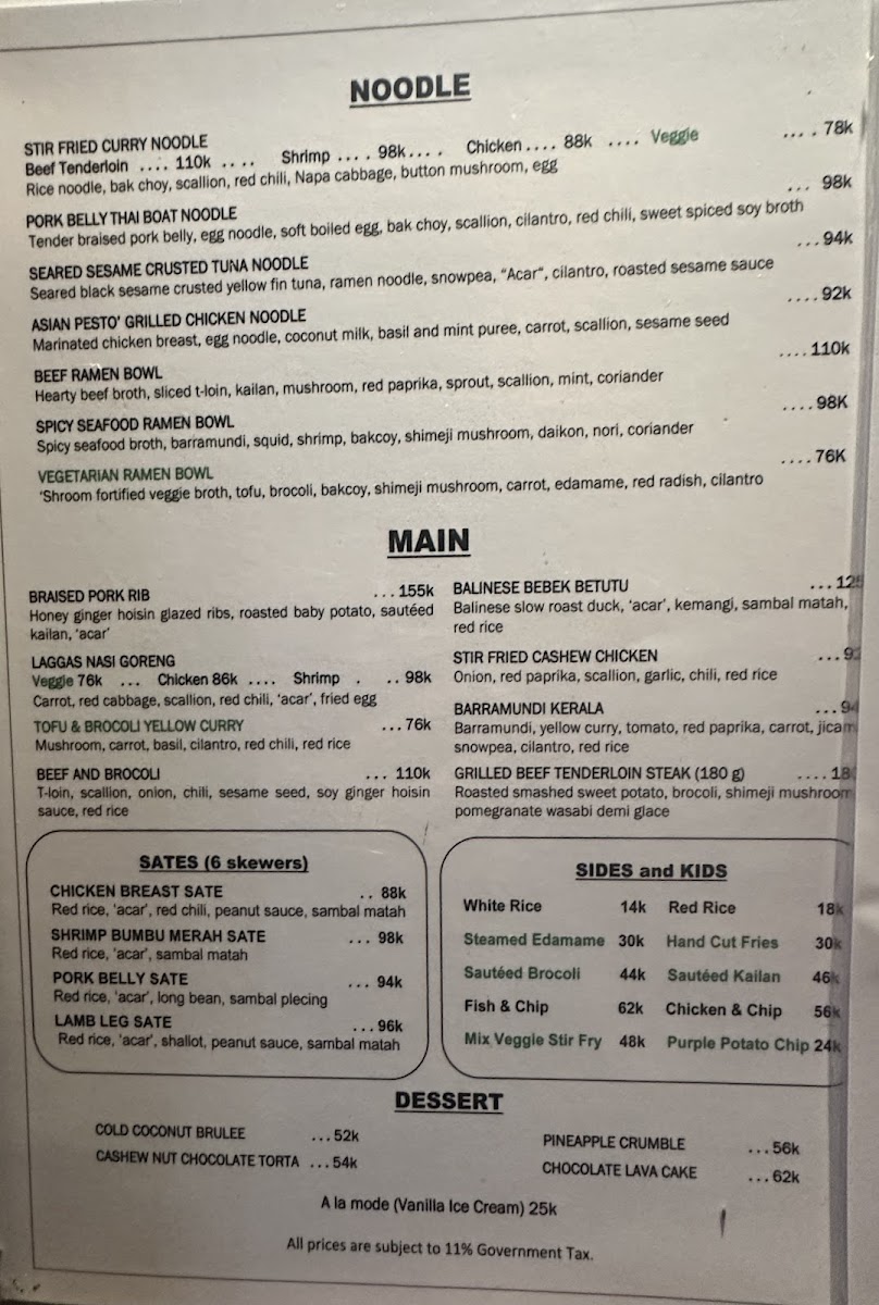 Laggas Uluwatu Menu - Image 3