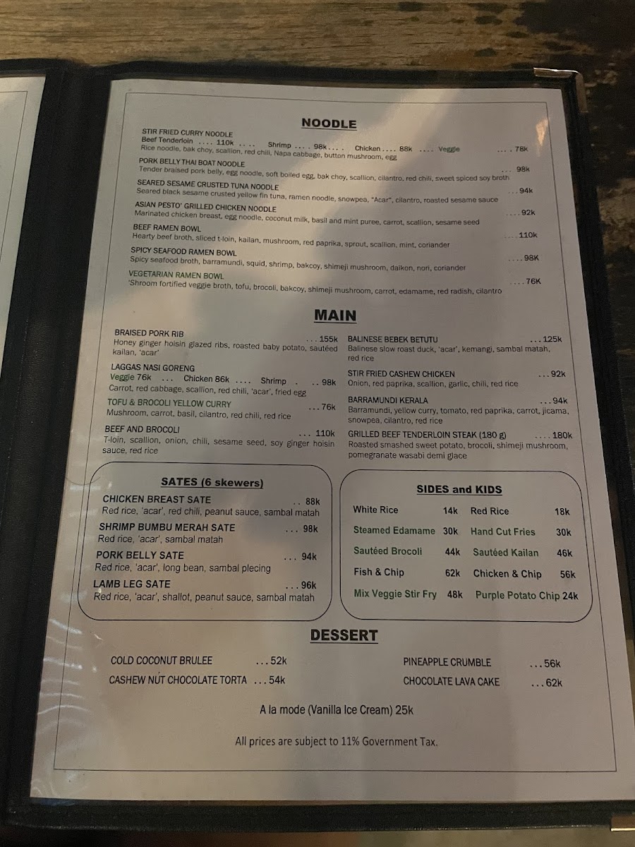 Laggas Uluwatu Menu - Image 5