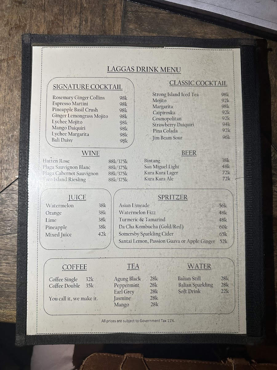 Laggas Uluwatu Menu - Image 6